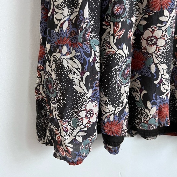 Free People Dark Floral Boho Stealing Fire Tunic Dress - Picture 6 of 7